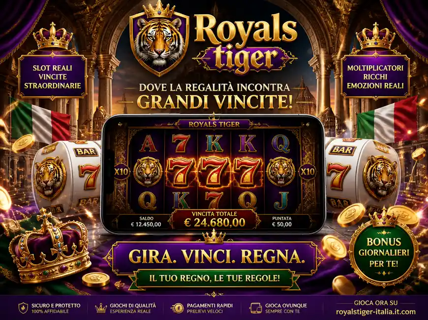 Royals Tiger casino giochi slot sviluppati da NetEnt Pragmatic Play Evolution